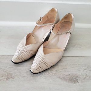 Women's Leather Heel Pumps, Size 9